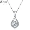 Colliers Ange's Larmes Sterling Silver Collier Pure Silver 999 Zircon Single Single Pendante Chaîne de chaîne