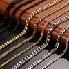 Designer de moda jóias colar de aço inoxidável homens colares mulheres colar 18k correntes de ouro colar homem correntes colares260z
