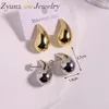 5 paia 3 dimensioni orecchino a goccia d'acqua con sfera rotonda in acciaio inossidabile gioielli da donna accessori per orecchini placcati oro alla moda 240127