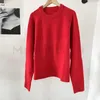 Kvinnors tröjor Modishdutti 2024 Autumn Women Fashion Loose Round Neck Knit Tröja Kvinna Vinter Solid Color Casual Long Sleeve Top