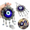 JX-LCLYL Muuropknoping Turks Blauwe Boze Oog Bloem Hamsa Hand Amulet Decor Bescherming Y201006298W