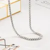 Pendentifs chaîne de clavicule Simple, collier en argent Sterling 925 pour femmes et hommes, boîte de 2.5mm, ras du cou, bijoux à la mode, vente en gros