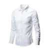 Mens Casual Shirts White Shirt Long-sleeved Non-iron Business Professional Work Collared Clothing Suit Button Up Tops Plus Size S-5xl