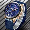 2019 Lige Top Brand Fashion Watches Men Sport vattentätt rostfritt stål Mesh Belt Quartz Clock Men armbandsur Relogio Masculino L328s