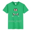 2024 Chemise de lapin psychologique été Psyco Bunny POLO pour hommes imprimé lapin à manches courtes Couple T-shirt en coton 4 couleurs Psyco Bunny Rabbit Print Shirts 631