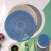 Table Mats Placemat For Dining 1 PC Heat-Resistant Placemats Stain Resistant Anti-Skid Washable Woven Cotton Yarn Ramie Tableware Mat