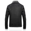 Vestes pour hommes M-5XL Hommes Veste en cuir en daim Turn-down Collier Manteau d'hiver Chaud Poches Noir Plus Taille Vêtements