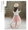 Flickklänningar Fashion Girls Dress 2024 Spring Autumn Kids Sweater 2st Casual Children Long Sleeve For Teen 8 10 12 Year