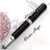 Ballpoint Pennor Wholesale Limited Edition Writers Victor Hugo Signature Rollerball Pen with Staty Clip Office Writing Stationery Dro Dhytn