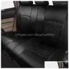 Capas de assento de carro Ers PU Couro Er Set Impermeável Fl para Protetor Móvel Compatível Acessórios Interiores Drop Delivery Mobiles Mot M Dh5Vr