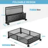 2 Pack Metal Under Bed Storage with Wheels Foldable Underbed Shoe Organizer Containers 240125