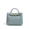 Designer Tas Gesp Andiamo Origineel Leer Geweven Dames Draagbare Enkele Schouder Crossbody Officieel Document Tote Bag