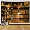 Gobeliny zabytkowe półki gobelin magiczny zamek czarownica murowa wisząca biblioteka do sypialni salon college dekoracje akademickie