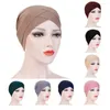 Etnisk klädpanna Cross Muslim Turban Women Stretchy Hat Scarf Hijab Cap Islamic Ounderscarf Arab Wrap Head Scarves Drop