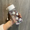 Bouteilles d'eau voyage à thé tasse mignonne grande capacité drinkware bouteille en plastique paille de paille