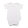 Autres textiles à la maison DIY Sublimation Blancs Bébé Combinaisons Blanc Contton Fille Infantile Barboteuses Transfert De Chaleur Impression Enfant Garçon Vêtement Dh7Xz