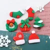 Dekorative Figuren, 10 Stück, niedliche Mini-Weihnachtsserie, Harz-Cabochons mit flacher Rückseite, Scrapbooking, DIY-Schmuck, Haarnadel, Basteldekoration