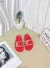 Popular Baby Slippers Letter Printing Kids Girls Shoes Sizes 26-35 Including Shoe Box Designer Summer Boys Sandals Jan20