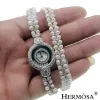 Armband Hermosa Exclusive Pearl Watch Party Show Gift Japan Quartz 30m vattenbeständig rostfri Stell Back Wristwatch 14,5 tum ny