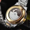 Mens live broadcast Tianpai automatic mechanical watch gear business fashion stainless steel calendar classic and minimalist