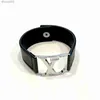 Designer-Schmuck, silberfarben, schwarz, Lederarmbänder, Herren-Charm-Armband für Damen, breite Handschlaufe, braunes Blumenmuster, Goldstempel, bedruckt, modisches Geschenk Z668