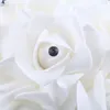 Dekorativa blommor kristall rosor pärla brudtärna bröllop bukett brud konstgjorda röda vita och blå