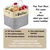 Dog Apparel Personalized Toy Basket Folding Pet Storage Box Free Print Name Dogs Baskets For Toys Clothes Shoes Accessories