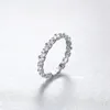 Cluster-Ringe aus 925er-Silber, personalisierter ewiger Ring für Damen, Braut, Hochzeit, Verlobung, CZ-Blätter-Schmuck