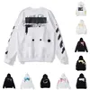 Sweatshirts Off Style Trendy Fashion Sweater Painted Arrow Crow Stripe Loose Hoodie und Damen-T-Shirts Offs White Hot r8GD