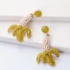 Dangle Earrings Wholesale Banana Statement Rhinestone Lovely Fashion Pearl Women Drop Pendients Jewelry