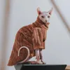 Trajes de gato Camisola sem pêlos Inverno Moda Espessamento Quente Sphynx Roupas 2024 Casa Confortável Cão para Cães Pequenos