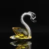 Crystal Swan Figurine Glass Ornaments Animal Paper wweight Diamond Arts Kolekcja stolika Dekoracja Dekoracja rzemiosła Miniaturowe prezenty 2011235p