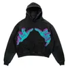 Oversized Palm Fancy Print Hoodie Mannen en Vrouwen Punk Y2K Straat Losse Casual Gothic Retro Kleding Tops Hoodies 240131