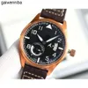 Iwcity Menwatch Watch męscy luksusowe duże pilotki zegarki wysokiej jakości automatyczne mechaniczne uhren super świetliste datę stracza skórzane pasek Montre Pilot Luxe VZ15