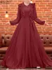 Ethnic Clothing Elegant Women Muslim Maxi Dress ZANZEA Fashion V Neck Long Sleeve Satin Sundress Eid Mubarek Ramadan Turkey Abaya Vestidos