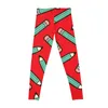 Active Pants Pencil Power Red Pattern Leggings Kläder Fitness Kvinnor byxor Kvinnor