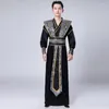 Scen Wear Plus Size 3XL Hanfu Men Ancient Chinese Black Set Carnivalhalloween Cosplay Costum Outfit för stora