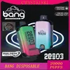 Original Bang 20000puff Einweg -E -Zigaretten 1,0OHM Mesh Spule 23ml Pod Batterie wiederaufladbare elektronische Zigus Puff 20K 0% 2% 3% 5% Vape Stift Kit anpassbar