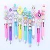 10pcs DIY Creative Business Four Color Refill Beaded Pen Cute Beadable Ballpoint Pens Puzzle Multi Jewelry Ball