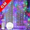 Strings 6M Christmas Decoration Remote Control Holiday Wedding Fairy Tale Flower Ring Light Bedroom Curtain Battery Box String