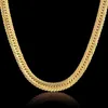 Toda la cadena de oro larga de la vendimia para los hombres collar de cadena de Hip Hop 8 MM Color oro grueso collares de acera joyería de los hombres Colar Coll256y