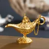 Decorative Figurines Aladdin Lamp Traditional Hollow Out Fairy Tale Magic Wishing Tea Pot Vintage Retro Home Decoration Accessories 1PC