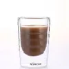 6pcs / lot Caneca soufflé à la main double paroi protéine de lactosérum Canecas Nespresso tasse à café expresso tasse à café verre thermique 85 ml Y200104297N