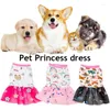 Abbigliamento per cani Abito in pizzo primavera-estate Animali domestici Gonna da principessa Abiti in rete per cani di piccola taglia Gatti Stile moda Cucciolo di Chihuahua