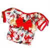 Abbigliamento per cani Animali domestici Kimono stampato con cintura bowknot Vita in stile giapponese alla moda Fibbia magica Scollatura Bottoni automatici Abbigliamento per cani Gatto