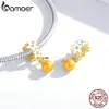 925 Sterling Silver CZ Orange Fruit Charm Beads for Original Bracelet Silver 925 DIY Jewelry charm Accessories SCC1715 210512219u