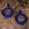 Dangle Earrings Red Rhinestone Gems Lendant for Women Fashion Jewelry Accessated Accessities Accessatory
