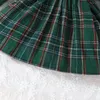 女の子のドレスPudcoco Baby Bady Bady Dress Christmas Christmas Christmas Plaid Patchwork Crew Crew Long Sleeve Fall Casual Princess Headband 3M-3t