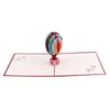 3D -up Greeting Card Postcard Retro Envelope Air balloon Paper Handmade Valentine Day Cutting Happy Birthday Gift1279z