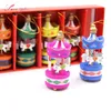 6pcs Carrousel Yaratıcı Masaüstü Dekoru Merry-Go-Lound Diy Ahşap El Sanatları Noel Süsleri Ev Düğün Partisi Dekorasyon Çocuk Oyuncakları 2240y